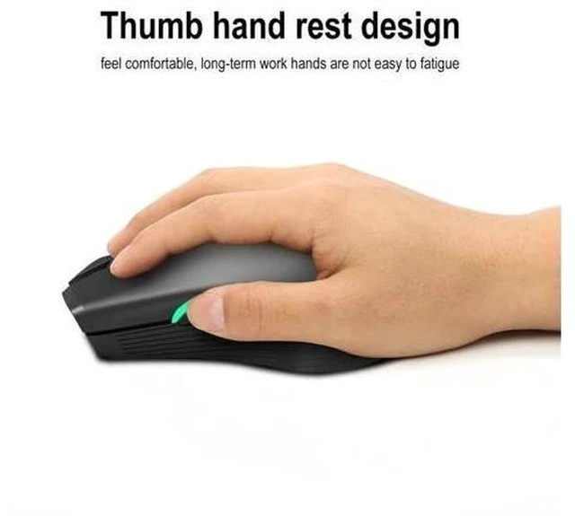 Alt view image 4 of 5 - 2.4Ghz Wireless Mouse Type-C Fast Charging Gaming Mouse 2400 DPI 3 Level Adjustable Color Glowing Gamer Mouse for Desktop Laptop