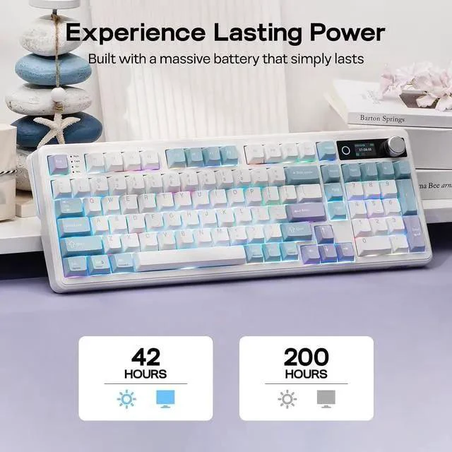 Alt view image 4 of 7 - TH99 PRO 96% Mechanical Keyboard with Screen & Knob+Click Gaming Mouse Wireless 2.4Ghz/BT/Type-C