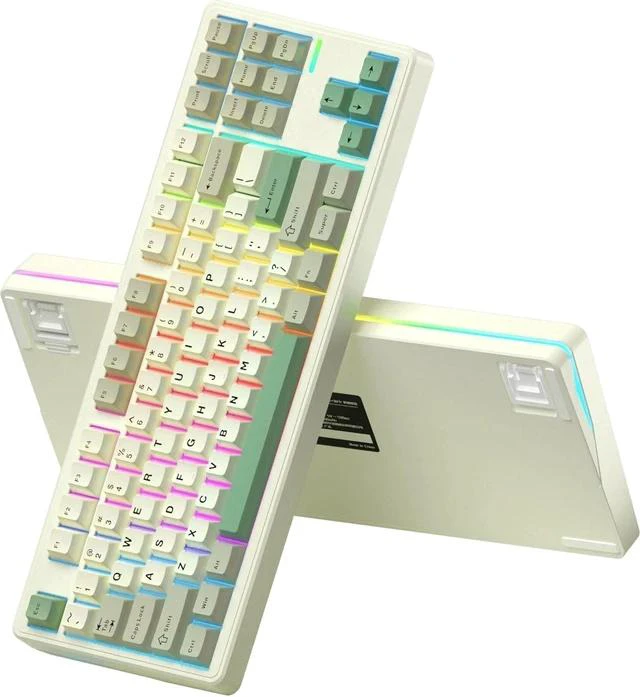 Main image of Impact80 Tri-Mode Wireless Mechanical Keyboard,USB-C Wired, Hot-Swappable 87 Keys Gasket Mount, RGB Light Bar, 8000mAh Battery, QMK/VIA Compatible RS8 Keyboard for Windows/Mac (Pro Forest)