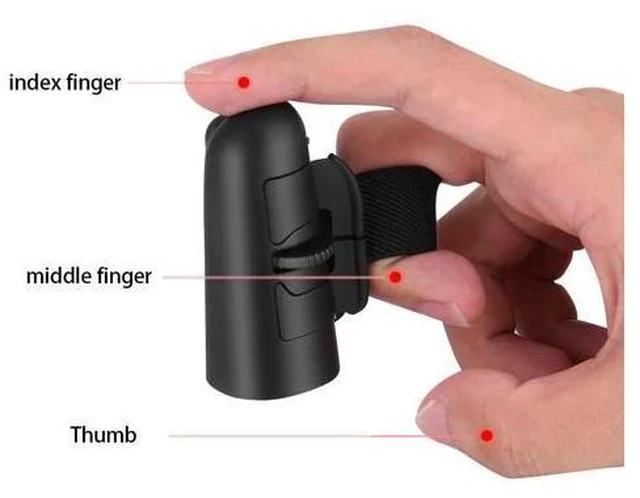 Alt view image 5 of 5 - Wireless Finger Ring Mouse Ergonomic Handheld Optical Travel Mice Gaming Mouse