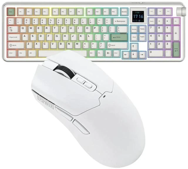 Main image of RT100 PRO Wireless Gaming Keyboard with 1.54" Screen&Knob+Click Gaming Mouse Wireless 2.4Ghz/BT/Type-C