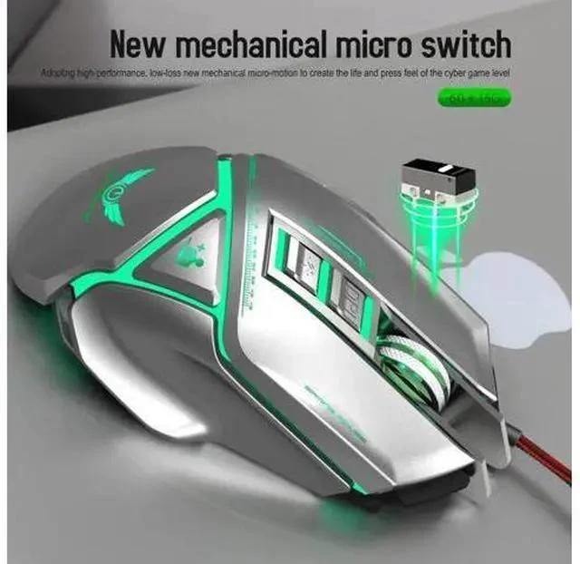 Alt view image 5 of 5 - wired mouse gaming colorful LED light mouse can be freely disassembled and adjustable 3200DPI gaming mouse for PC gamer