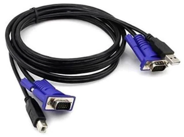 Main image of USB KVM Switch USB 2.0 Switcher for Keyboard Mouse Printer Monitor 2 PCs Sharing 4 Devices USB Switch