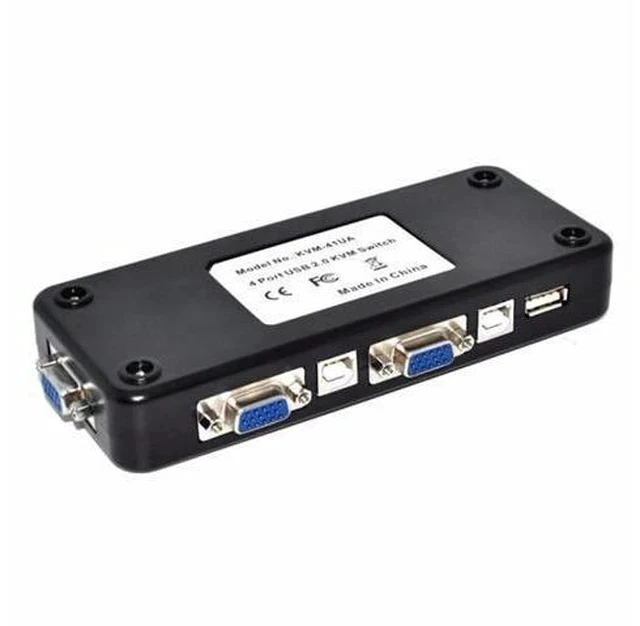 Alt view image 2 of 5 - USB KVM Switch USB 2.0 Switcher for Keyboard Mouse Printer Monitor 2 PCs Sharing 4 Devices USB Switch