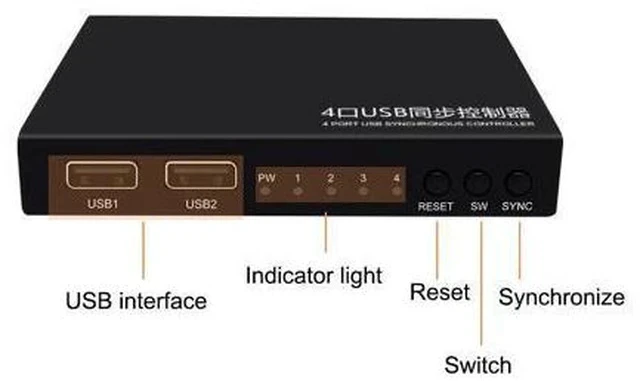 Alt view image 5 of 5 - USB KVM Switch USB 2.0 Switcher for Keyboard Mouse Printer Monitor 2 PCs Sharing 4 Devices USB Switch