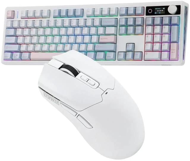 Main image of TH108 V2 PRO Full Size Mechanical Keyboard with Screen&Knob+Click Gaming Mouse Wireless 2.4Ghz/BT/Type-C