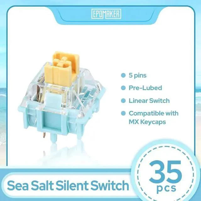 Alt view image 7 of 7 - X Aula F99 PRO Wireless Gaming Keyboard Nimbus Switch+35 Pieces Sea Salt Silent Mechanical Keyboard Switches Set