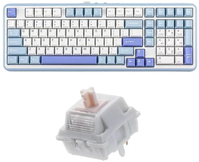 Main image of TH99 Tri-Mode Wireless Mechanical Keyboard with 8000mAh Battery+Cream Marble 47gf Gaming Keyboard Switches