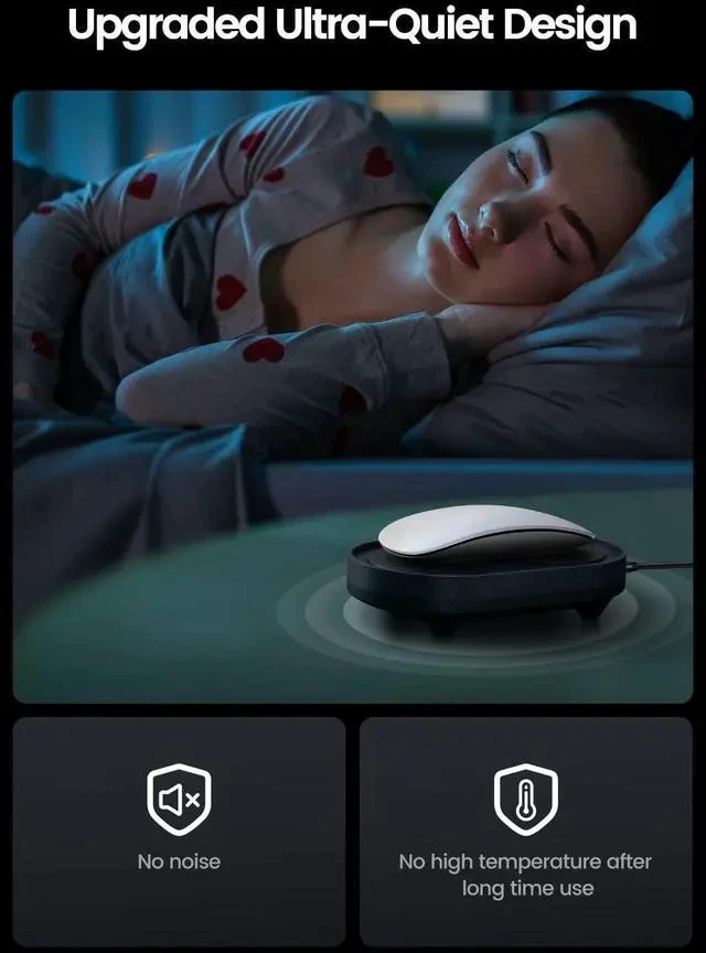 Alt view image 4 of 7 - Dual Turntable Mouse Mover, Turbo 3 Mouse Jiggler with Adjustable Intervals, ON/Off Switch, Undetectable & Noiseless Mouse Shaker Simulate Realistic Mouse Movement for Secure Computer Activity