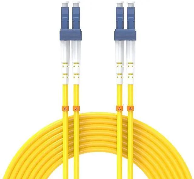 Main image of 40Meters 130ft LC/UPC-LC/UPC Single-Mode Fiber Optic Cable LC to LC OS2 Jumper Optical Patch Cord Duplex 9/125um Yellow LC-LC