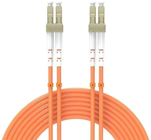 Main image of 7.5Meters 25ft LC/UPC-LC/UPC Multi-Mode Fiber Optic Cable LC to LC OM1 Jumper Optical Patch Cord Duplex 62.5/125um Orange LC-LC