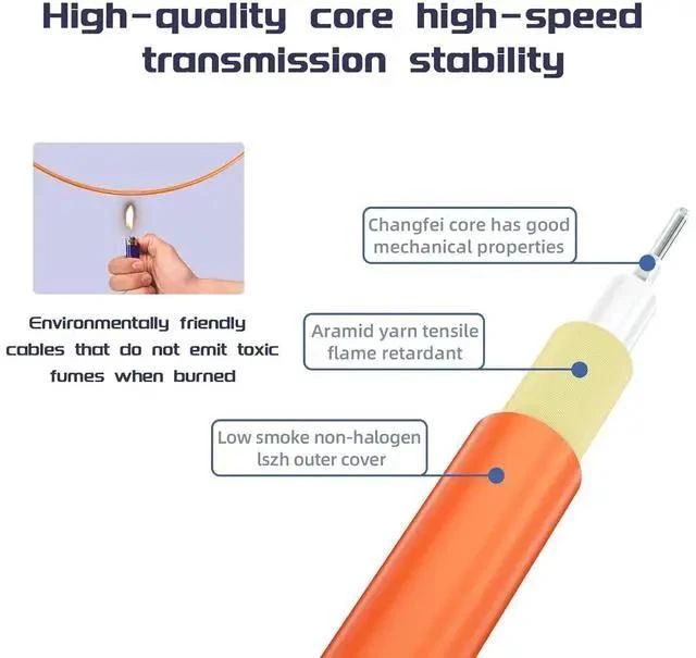 Alt view image 2 of 7 - 7.5Meters 25ft LC/UPC-LC/UPC Multi-Mode Fiber Optic Cable LC to LC OM1 Jumper Optical Patch Cord Duplex 62.5/125um Orange LC-LC