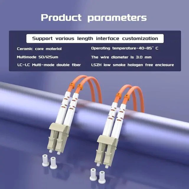 Alt view image 5 of 7 - 7.5Meters 25ft LC/UPC-LC/UPC Multi-Mode Fiber Optic Cable LC to LC OM1 Jumper Optical Patch Cord Duplex 62.5/125um Orange LC-LC