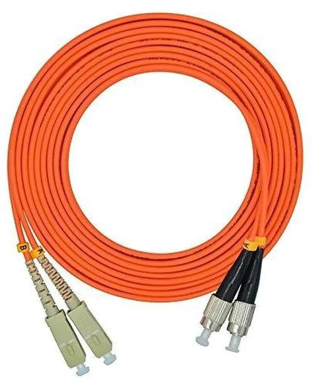 Main image of 30Meters 100ft SC to FC Duplex 62.5/125 OM1 Multimode Fiber Optic Cable Jumper Optical Patch Cord SC-FC