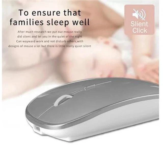 Alt view image 4 of 5 - Mouse for Apple Macbook air silent cute Bluetooth Mouse Rechargeable for mac pro 16 mini Mice pc Computer Laptop Mause