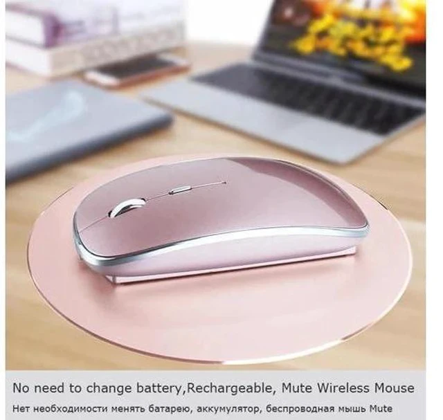Alt view image 5 of 5 - Mouse for Apple Macbook air silent cute Bluetooth Mouse Rechargeable for mac pro 16 mini Mice pc Computer Laptop Mause