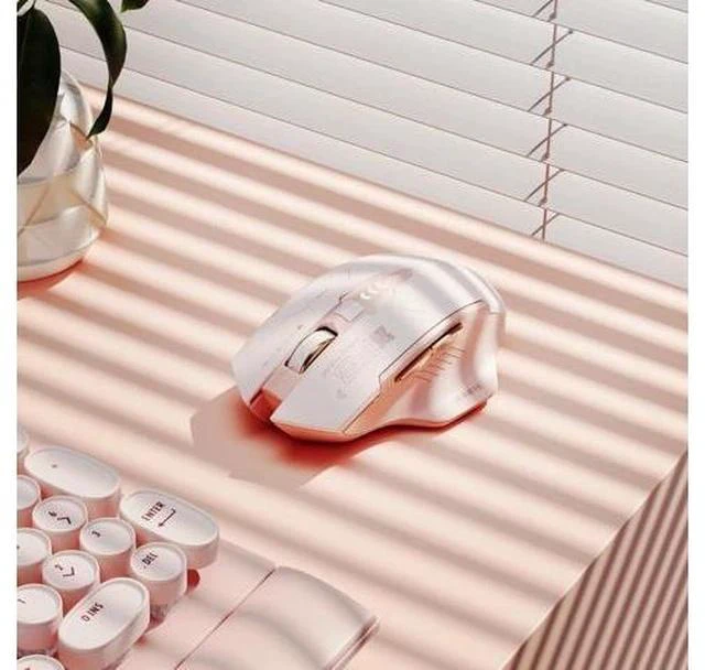 Alt view image 6 of 6 - Wireless Mouse,Rechargeable Mouse Wireless 2.4G USB(Battery Level Visible) Ergonomic Computer Mouse,Silent Wireless Mice for Laptop PC Computer, 3 Levels DPI(Pink)