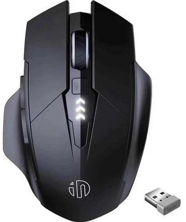 Main image of DIXSG Wireless Mouse, Rechargeable 2.4G RF Wireless Mouse, Upgraded Visible Battery, 2400 DPI, Silent Ergonomic Computer Wireless Mouse for Laptop, Mac, PC etc.