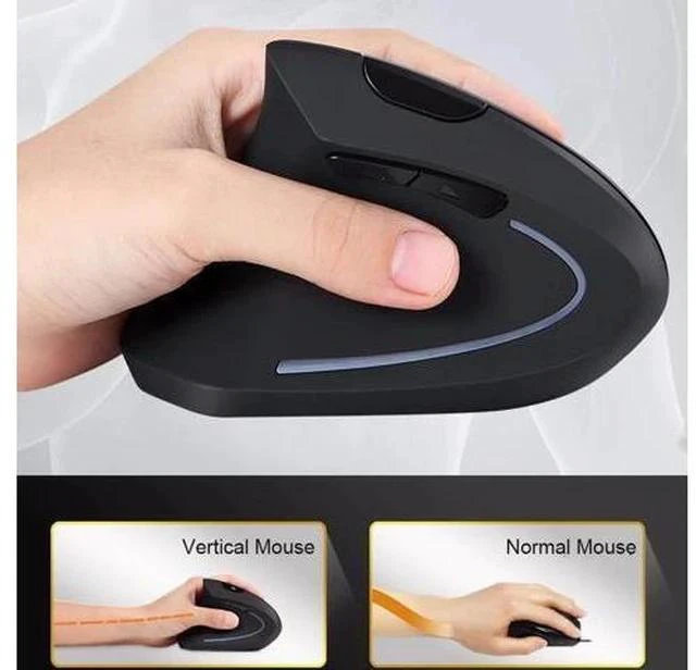 Alt view image 2 of 5 - Left Handed Wireless Vertical Mouse Left Hand Ergonomic Rechargeable Optical Usb Mause 6 Button PC Gaming Mice For Laptop