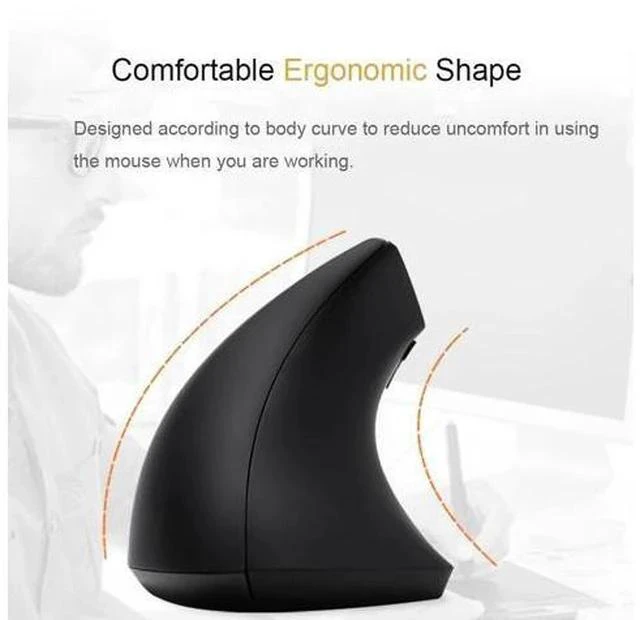 Alt view image 5 of 5 - Left Handed Wireless Vertical Mouse Left Hand Ergonomic Rechargeable Optical Usb Mause 6 Button PC Gaming Mice For Laptop