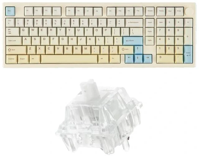 Main image of Galaxy100 Lite QMK/VIA Gaming Keyboard with 8000mAh Battery and Numpad+Crystal Tactile Silent Mechanical Keyboard Switches Set
