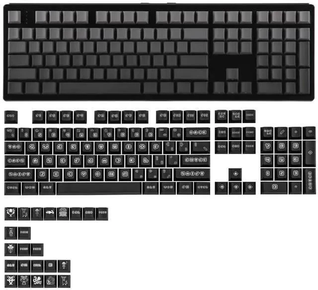 Main image of TH108 Full Size Mechanical Keyboard, Wireless Gaming Keyboard with 8000mAh Battery x vvyruus Retromania Keycaps Set - 130 Keys