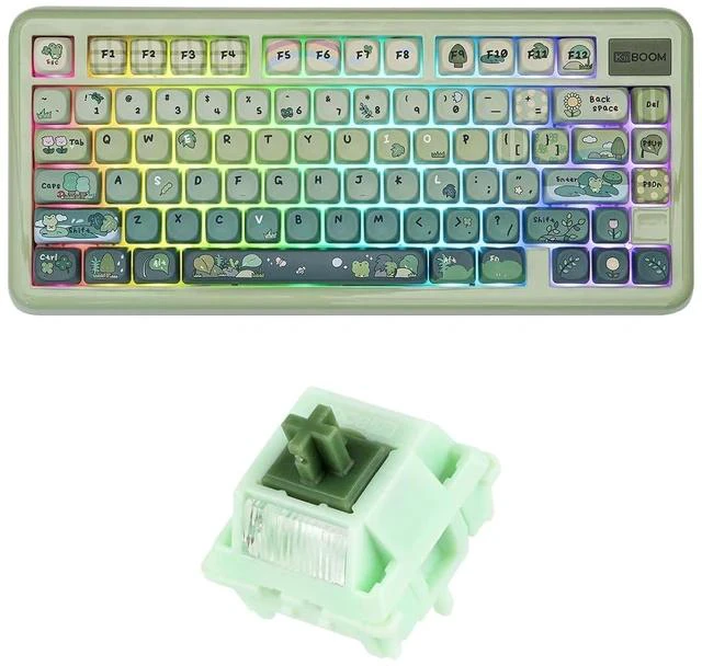 Main image of Phantom81 Lite 75% Gasket Mechanical Keyboard with Matcha Latte V2 Linear Mechanical Switch Set