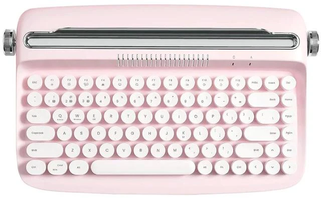 Main image of ACTTO B303 Wireless Typewriter Keyboard, Bluetooth Connection, Cute Retro Aesthetic Design with Inte