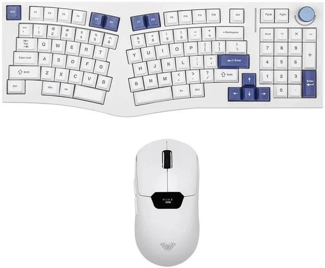 Main image of Alice98 Ergonomic 98 Keys Custom Mechanical Keyboard with SC390 Lightweight Gaming Mouse with Displa