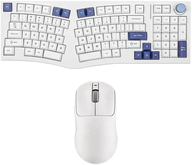 Main image of Alice98 Ergonomic 98 Keys Custom Mechanical Keyboard with AJ199 Lightweight Gaming Mouse with Carbon