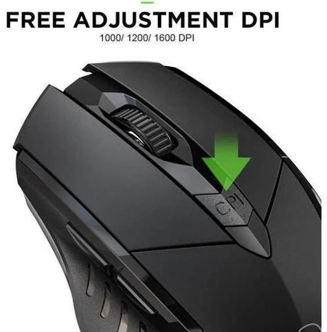 Alt view image 5 of 7 - Bluetooth Mouse, Inphic Multi-Device Silent Rechargeable Bluetooth Wireless Mouse (Tri-Mode: BT 5.0/3.0+2.4G), 1600DPI Ergonomic Portable Mouse for Laptop PC Computer,Windows Mac OS