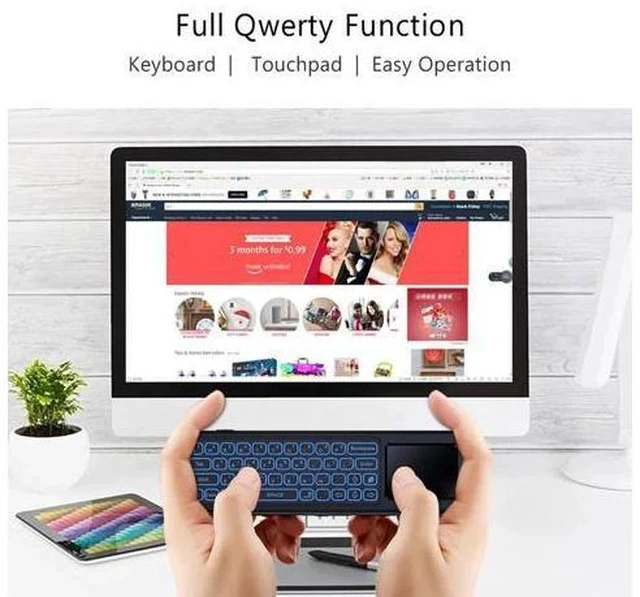 Alt view image 2 of 7 - T6 Plus Backlit 2.4GHz Air mouse mini Wireless Keyboard & touchpad Remote Control for Android TV Box mini PC Projector