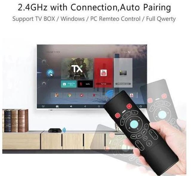 Alt view image 4 of 7 - T6 Plus Backlit 2.4GHz Air mouse mini Wireless Keyboard & touchpad Remote Control for Android TV Box mini PC Projector