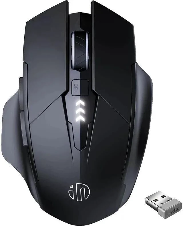 Main image of DIXSG Wireless Mouse, Rechargeable 2.4G RF Wireless Mouse, Upgraded Visible Battery, 2400 DPI, Silent Ergonomic Computer Wireless Mouse for Laptop, Mac, PC etc.