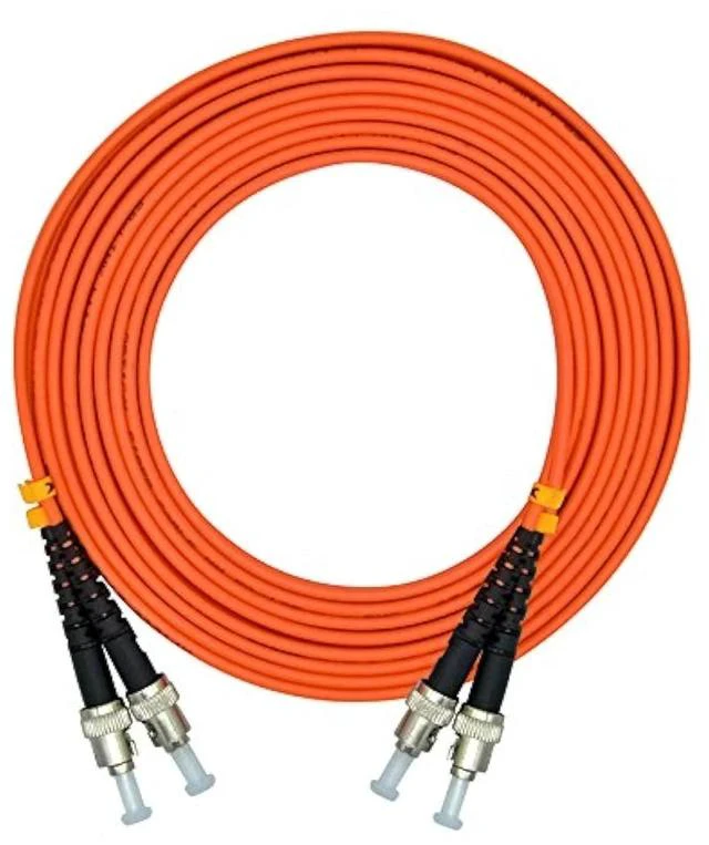 Main image of 15Meters 49ft Duplex OM1 Multimode Fiber Optic Cable Jumper Optical Patch Cord ST-ST