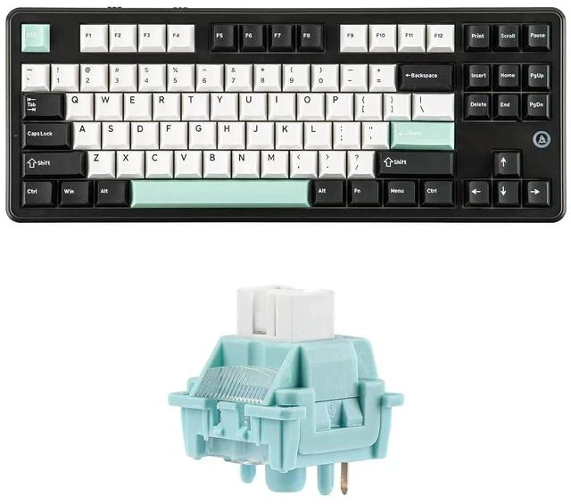 Main image of AJAZZ AK870 V2 TKL Gasket Mechanical Keyboard with LEOBOG Ice Vein 100 Pcs 42gf Linear Keyboard Swit
