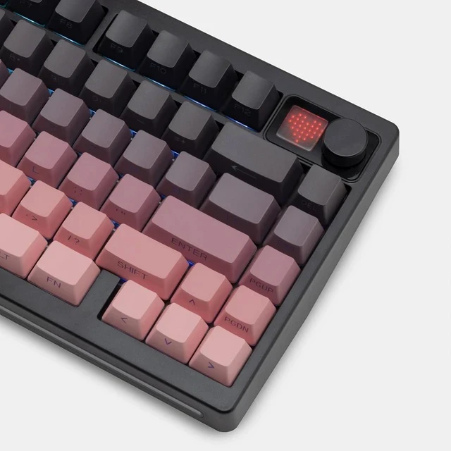 Alt view image 3 of 6 - PMOKEY P75 75% Wireless Mechanical Keyboard, Tri-Mode RGB Gaming Keyboard with Dot-Matrix Display, Aluminum Alloy Body, Volume Knob, Up to 10000mAh Battery (Pro Black)