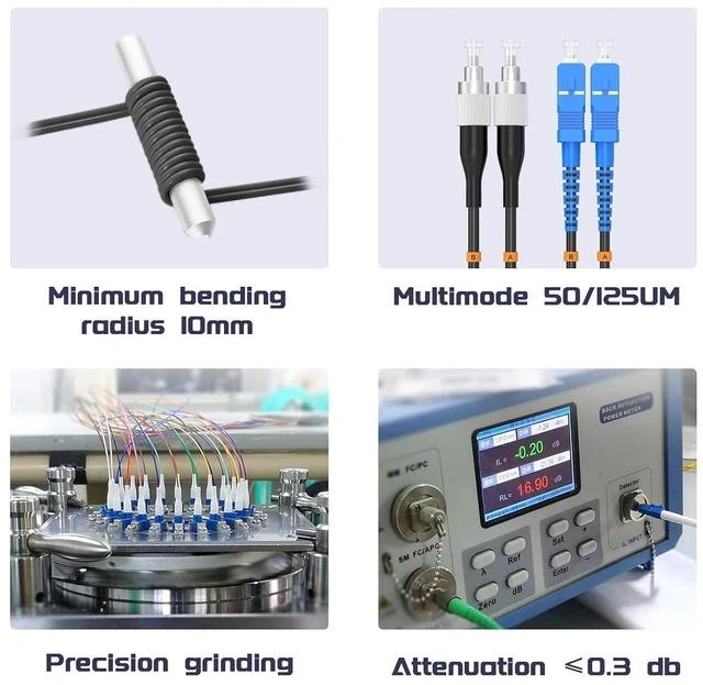 Alt view image 6 of 7 - 250Meter/820ft Outdoor Armored Fiber Patch Cable FC/UPC to SC/UPC Single Mode Duplex Fiber Optic Internet Cables - Simplex - 9/125um Fiber Optic Jumper Optical Patch Cord
