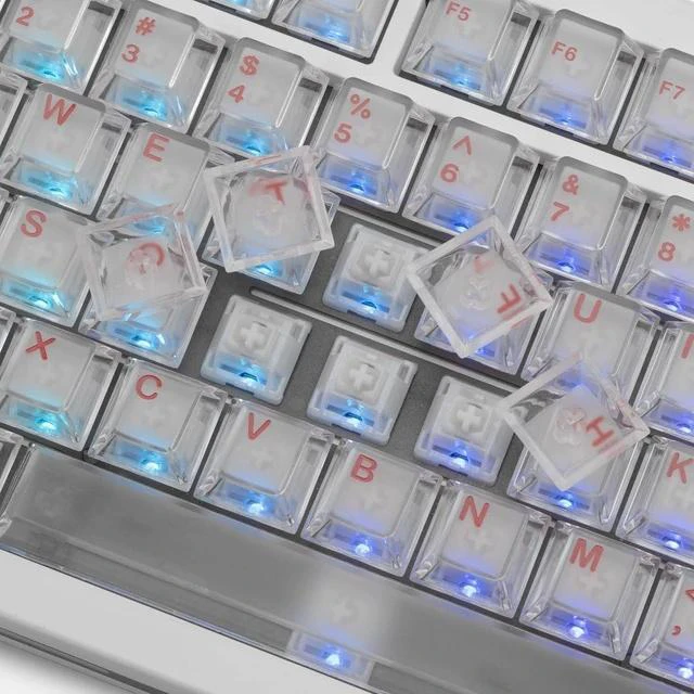 Alt view image 3 of 5 - PMOKEY P75 75% Wireless Mechanical Keyboard, Tri-Mode RGB Gaming Keyboard with Dot-Matrix Display, Aluminum Alloy Body, Volume Knob, Up to 10000mAh Battery (Pro White)