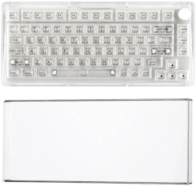 Main image of Phantom 81 V3 75% Upgraded Crystal Gasket Mechanical Keyboard with Acrylic Transparent Keyboard Dust