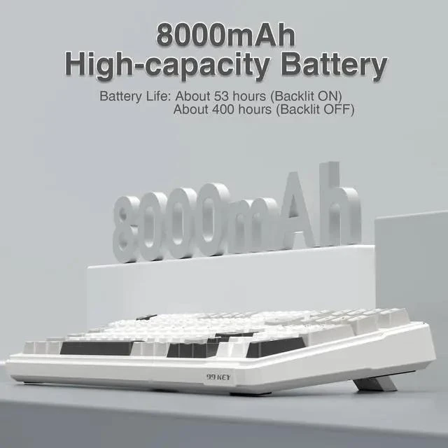 Alt view image 13 of 14 - AULA F99 Wireless Mechanical Keyboard,Tri-Mode BT5.0/2.4GHz/USB-C Hot Swappable Custom Keyboard,Pre-lubed Linear Switches,RGB Backlit Computer Gaming Keyboards for PC/Tablet/PS/Xbox