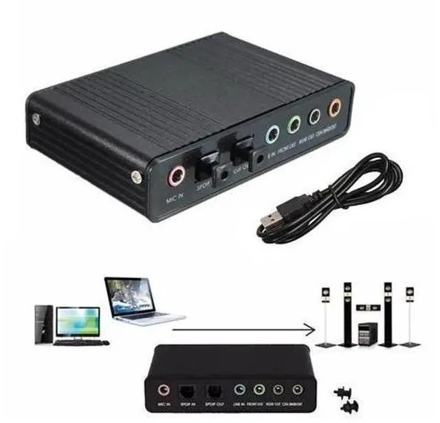 Main image of New USB Sound Card Channel 7.1 Audio Sound Card External Optical Adapter Optical Controller for PC Laptop Audio Adapter