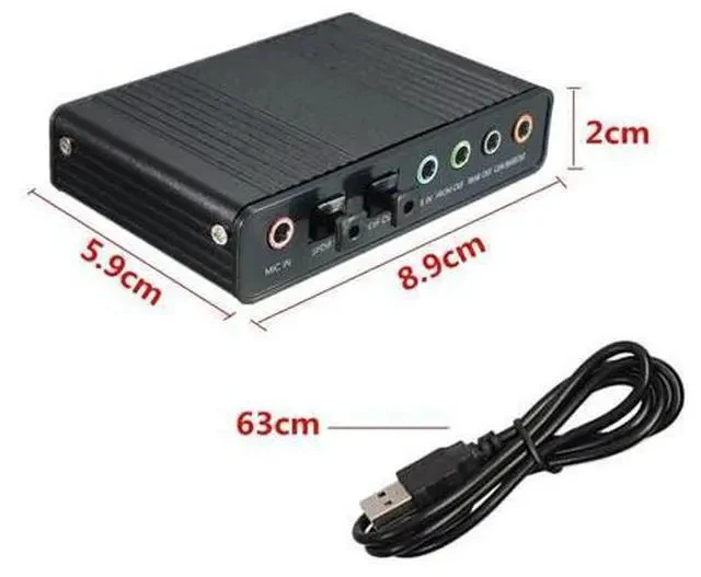 Alt view image 3 of 5 - New USB Sound Card Channel 7.1 Audio Sound Card External Optical Adapter Optical Controller for PC Laptop Audio Adapter