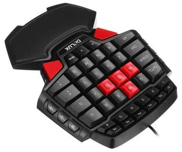Alt view image 4 of 7 - Single Hand Gaming Keyboard USB Wired Keypad 3200 dpi Mouse for PS4 PC Game One-handed Ergonomic Keyboard for Xbox PC Laptop