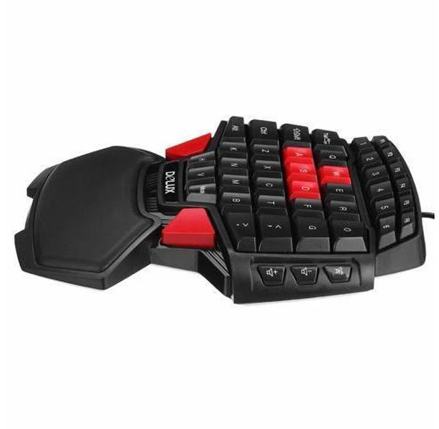 Alt view image 5 of 7 - Single Hand Gaming Keyboard USB Wired Keypad 3200 dpi Mouse for PS4 PC Game One-handed Ergonomic Keyboard for Xbox PC Laptop