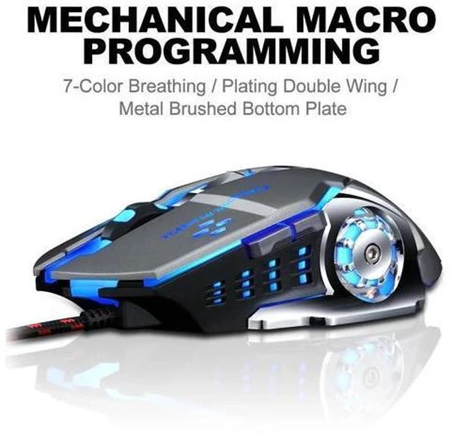 Alt view image 5 of 7 - Gaming Headphone Stereo Over-Ear Game Headset Headband Earphone with Mic LED Light for PC Gamer+6 Button Pro Gaming Mouse