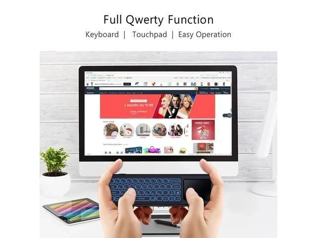 Alt view image 7 of 7 - T6 Plus Backlit 2.4GHz Air mouse mini Wireless Keyboard & touchpad Remote Control for Android TV Box mini PC Projector