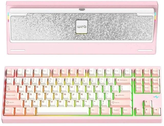 Main image of WOBKEY Crush 80 Reboot CNC Aluminum 5-Second Quick-Release Triple-Mode Connectivity Mechanical Keyboard with Superior Acoustics (Pro Pink)