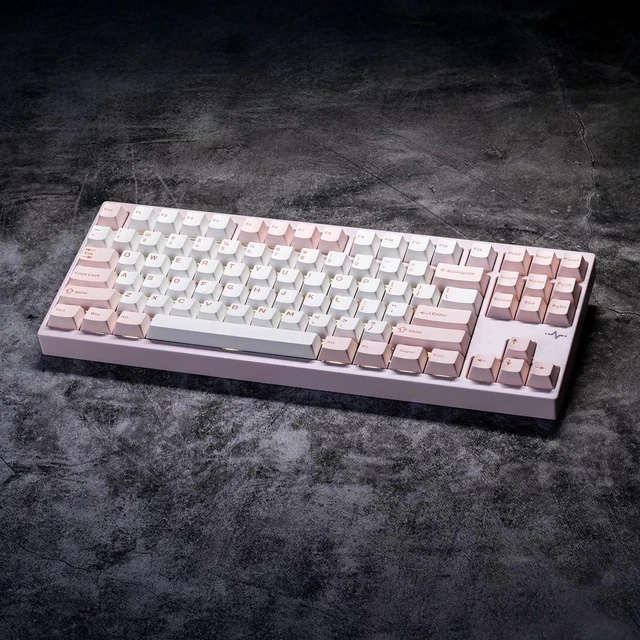 Alt view image 3 of 7 - WOBKEY Crush 80 Reboot CNC Aluminum 5-Second Quick-Release Triple-Mode Connectivity Mechanical Keyboard with Superior Acoustics (Pro Pink)