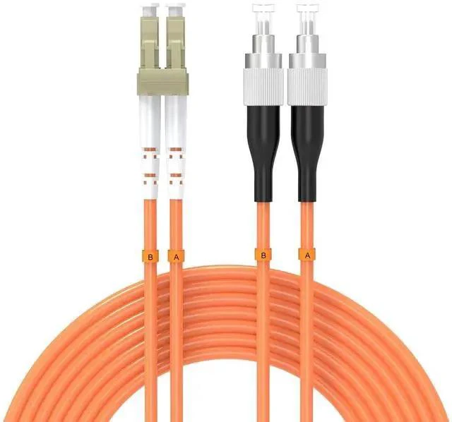 Main image of 7.5Meters 25ft LC/UPC-FC/UPC Multi-Mode Fiber Optic Cable LC to FC OM1 Jumper Optical Patch Cord Duplex 62.5/125um Orange LC-FC